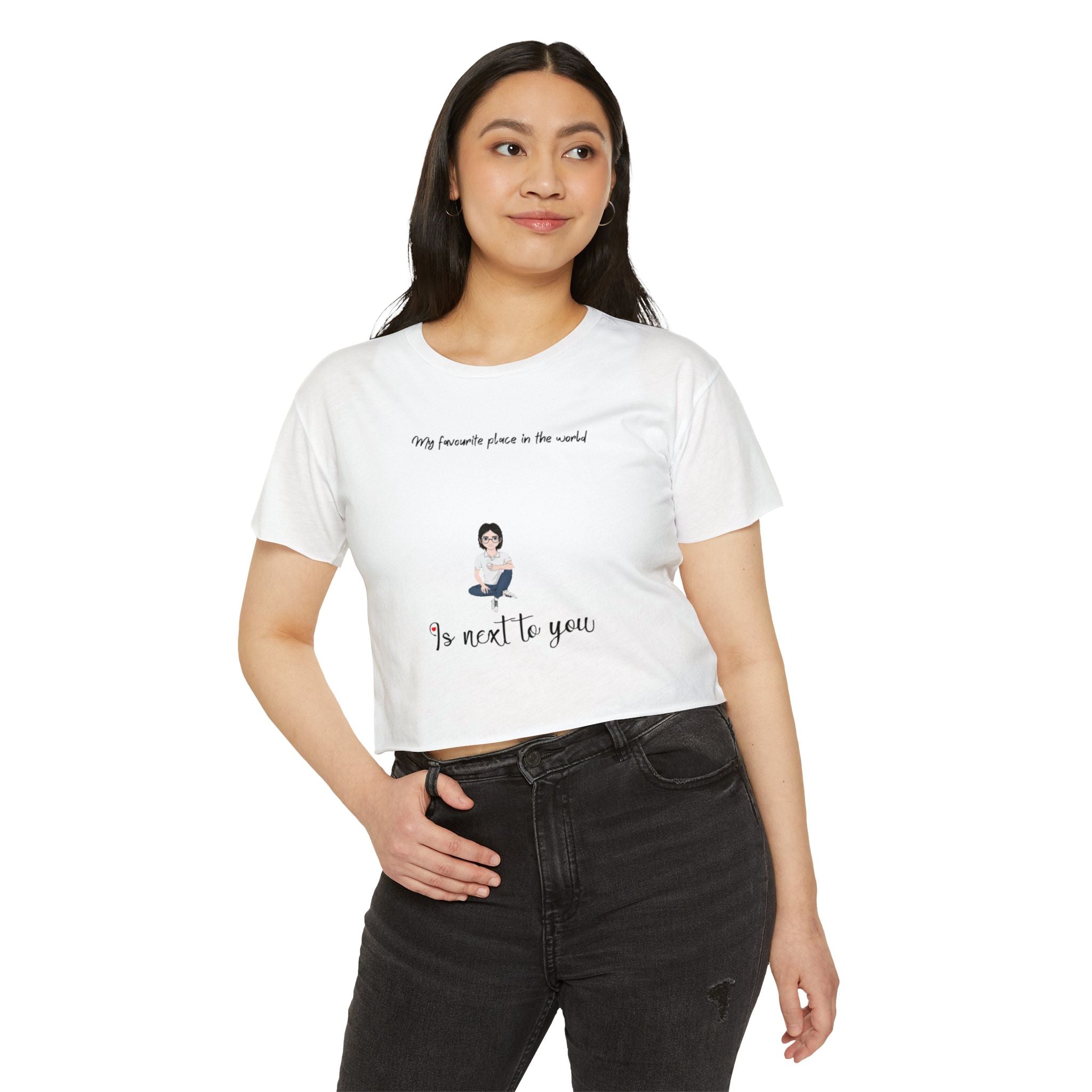 My favourite place in the world is next to you | Women's Festival Crop Top